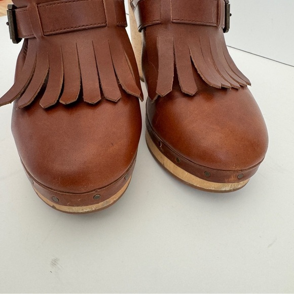Madewell Womens Y2K Retro Classic Clog With Fringe Brown Leather Size 8.5 - Picture 9 of 9